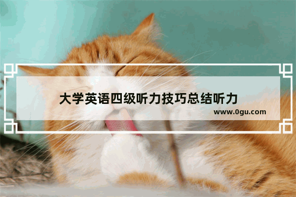 大学英语四级听力技巧总结听力