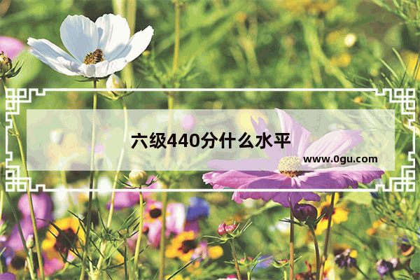 六级440分什么水平
