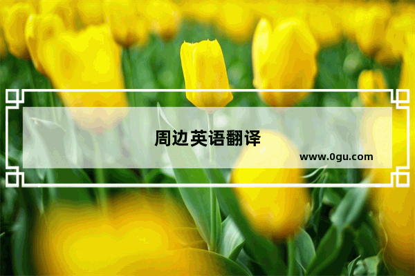 周边英语翻译