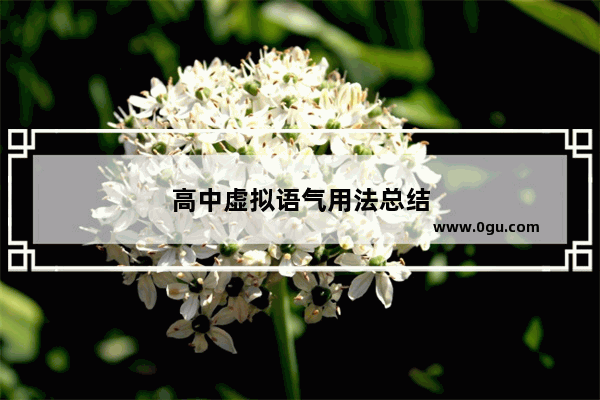 高中虚拟语气用法总结