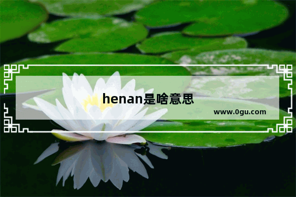 henan是啥意思