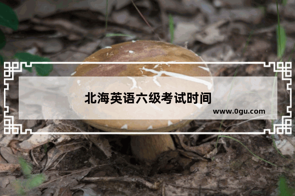 北海英语六级考试时间