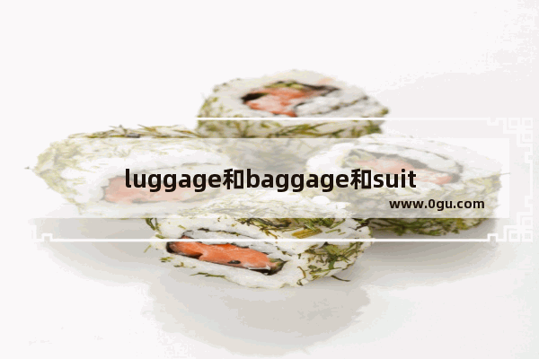 luggage和baggage和suitcase区别