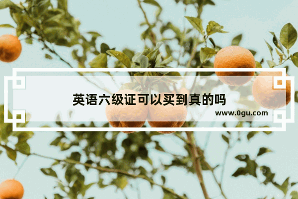 英语六级证可以买到真的吗