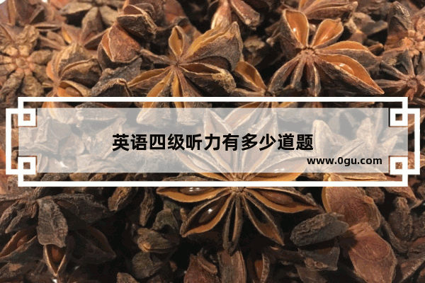 英语四级听力有多少道题