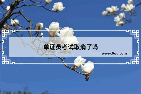 单证员考试取消了吗