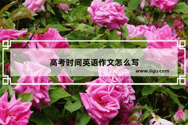 高考时间英语作文怎么写
