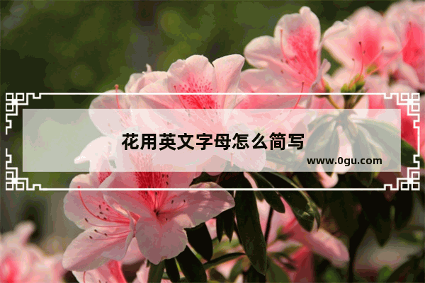花用英文字母怎么简写