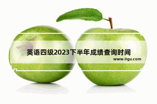 英语四级2023下半年成绩查询时间