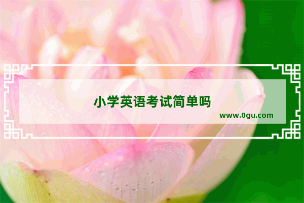 小学英语考试简单吗