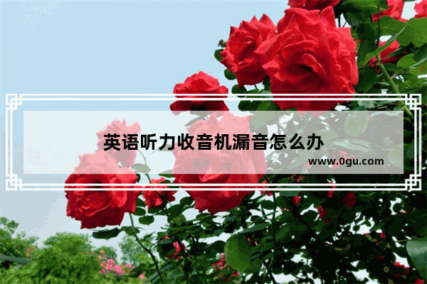 英语听力收音机漏音怎么办
