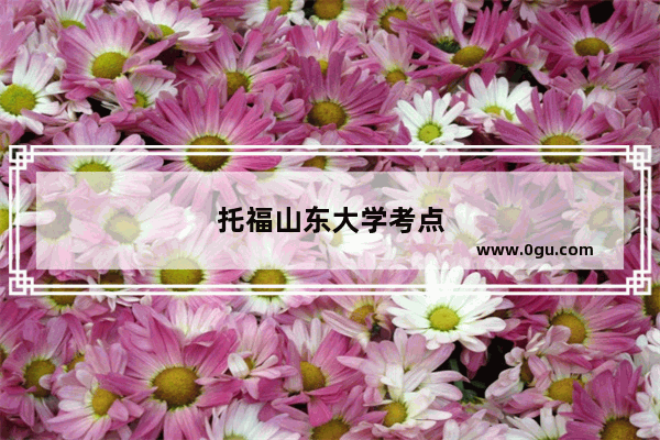 托福山东大学考点