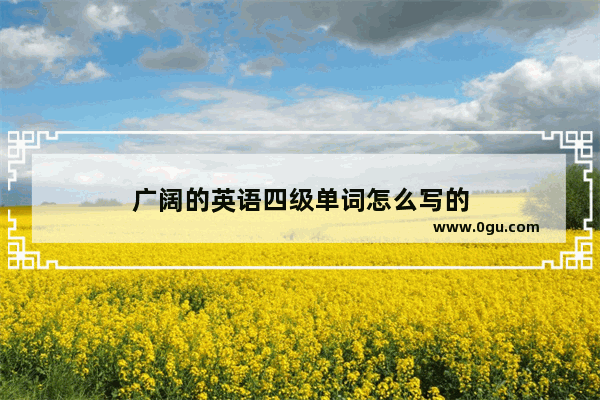 广阔的英语四级单词怎么写的