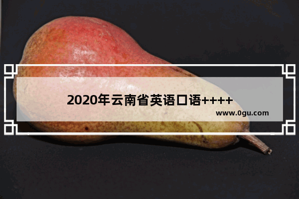 2020年云南省英语口语++++