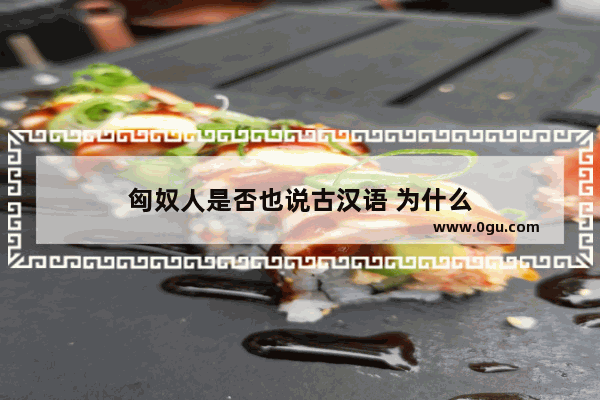 匈奴人是否也说古汉语 为什么