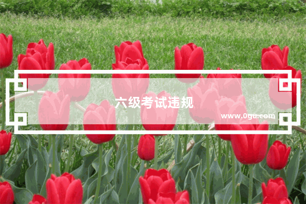 六级考试违规