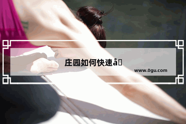 庄园如何快速到四级
