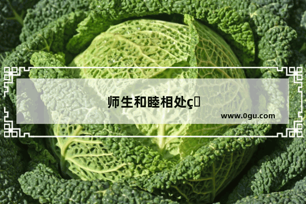 师生和睦相处的文案