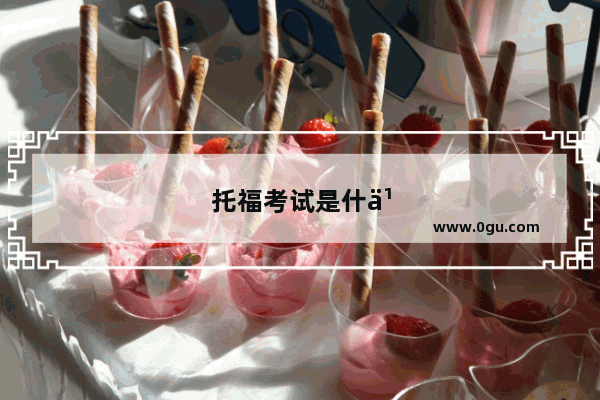 托福考试是什么啊