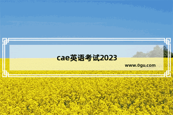 cae英语考试2023