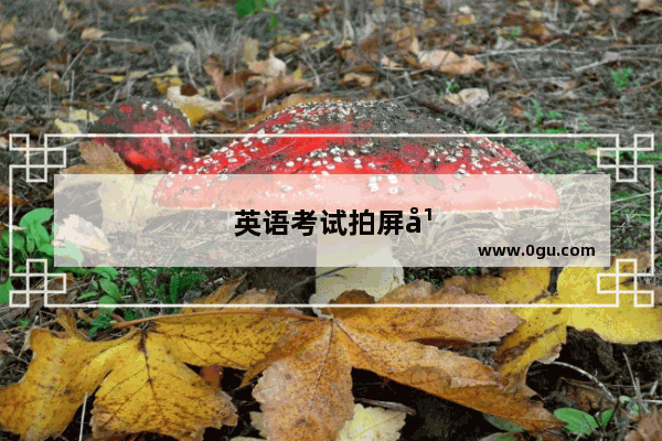 英语考试拍屏幕