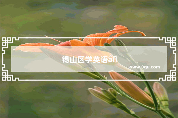 锡山区学英语口语价格