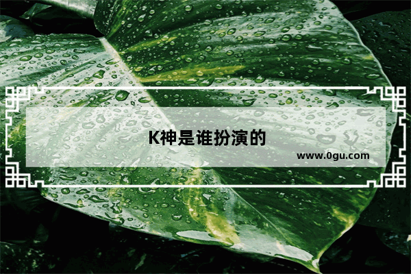 K神是谁扮演的