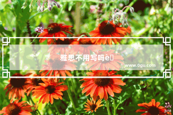 雅思不用写吗英语