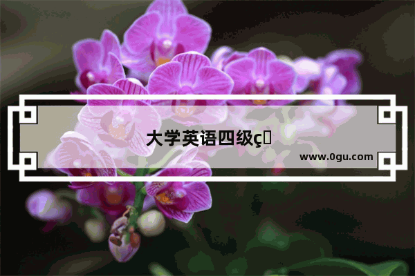 大学英语四级的口语考试和六级的口语考试是一样的吗