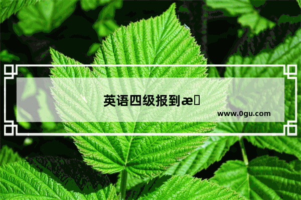 英语四级报到时间要按准考证上的吗