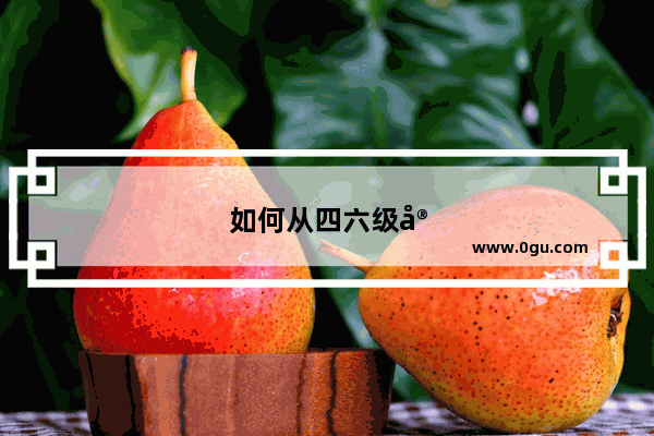 如何从四六级完美过渡到考研