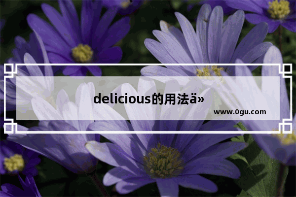 delicious的用法以及语法
