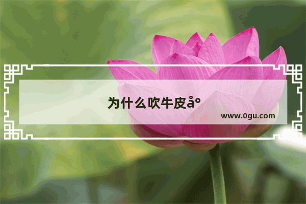 为什么吹牛皮就是说大话的意思