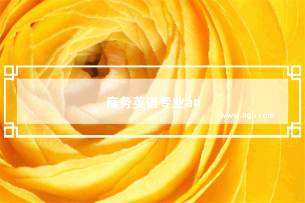 商务英语专业大一学生 学渣一枚 四级低分飘过