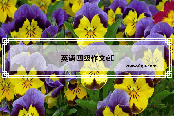 英语四级作文阐述主体性问题