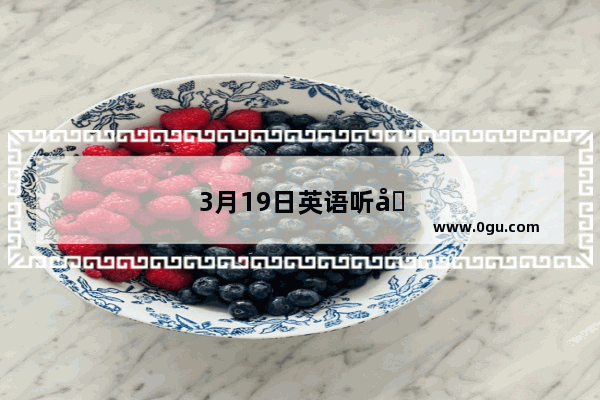 3月19日英语听力答案