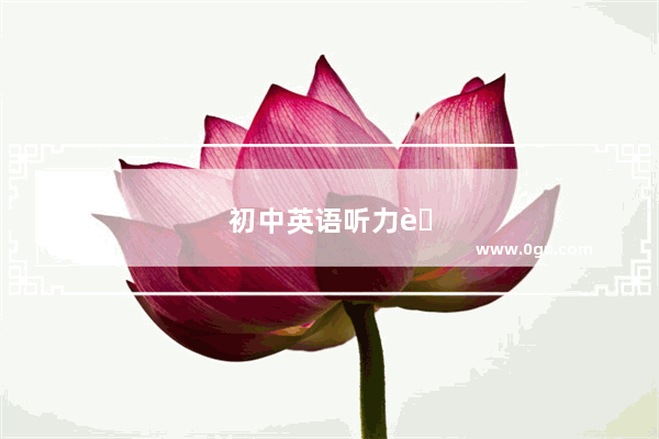 初中英语听力考试规范英文版