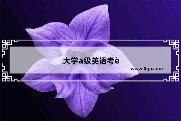 大学a级英语考试真题