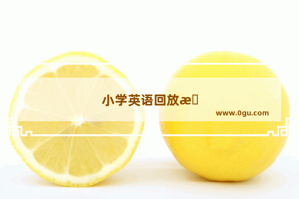 小学英语回放怎么写