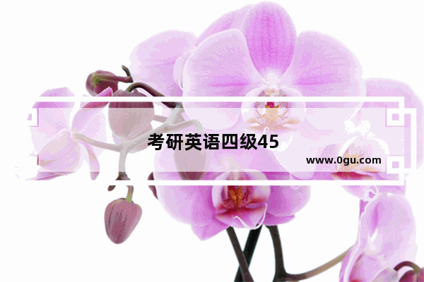 考研英语四级450分高吗