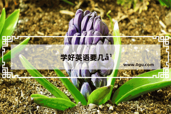 学好英语要几年
