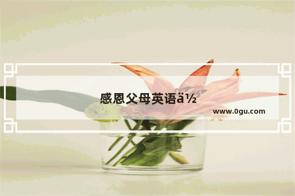 感恩父母英语作文80字左右