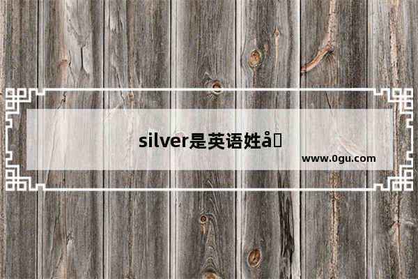 silver是英语姓吗