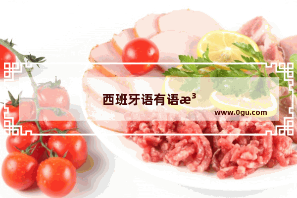 西班牙语有语法吗