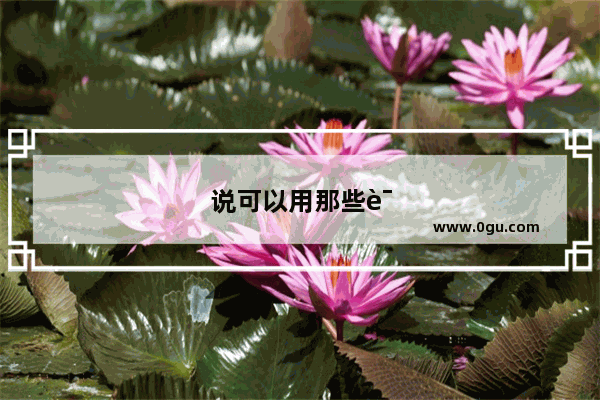 说可以用那些词代替
