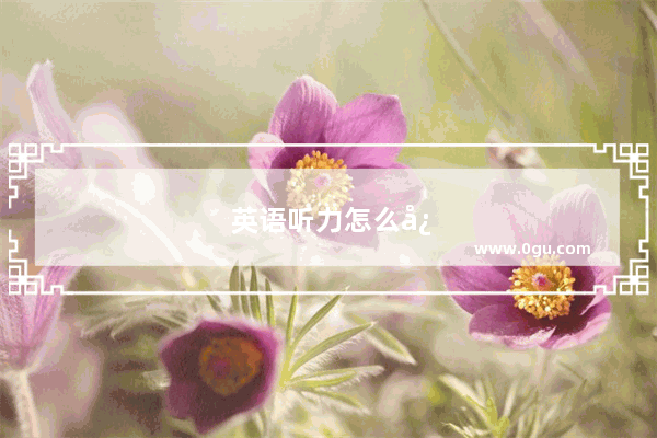 英语听力怎么快速理解答案的