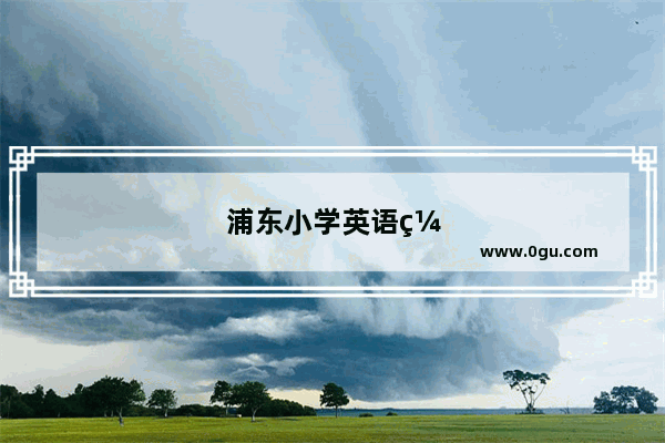 浦东小学英语编制考试内容
