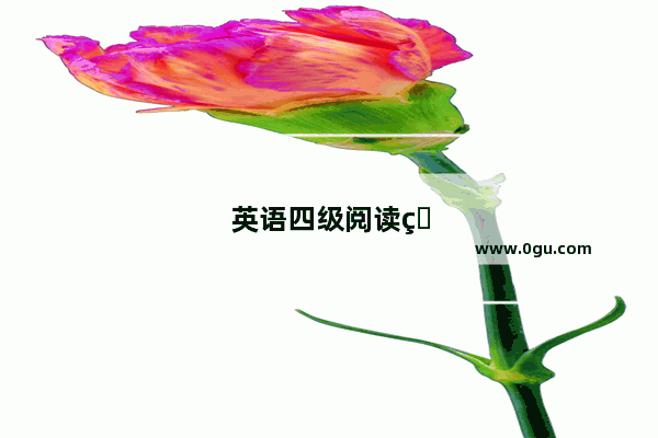 英语四级阅读理解答案分析怎么写