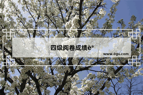四级阅卷成绩计算方法