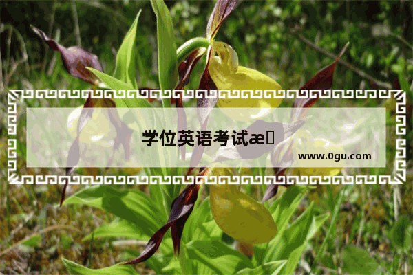 学位英语考试收费吗